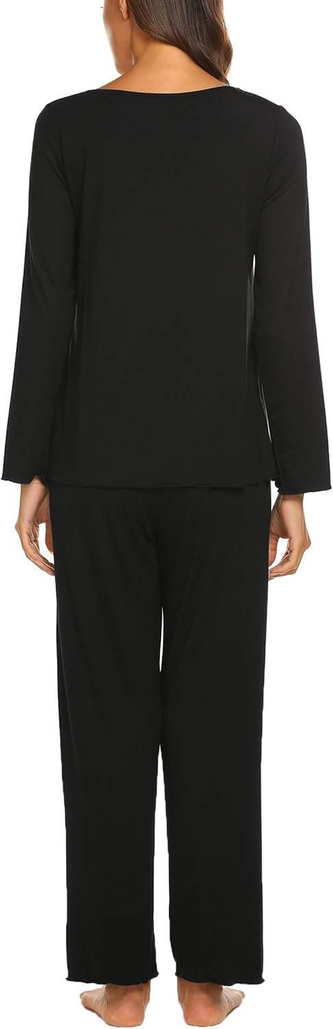 Women's Pajama Set Long Sleeve Pj Sets Two Piece Loungewear Soft Pajama Top and Pants Pjs Sleepwear - Image 2